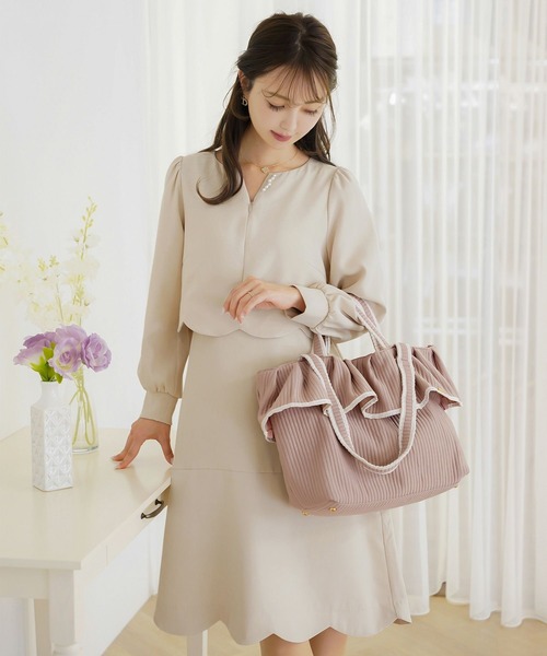 le reve vaniller（ル レーヴ ヴァニレ） トートバッグ フリルヘム ヌ