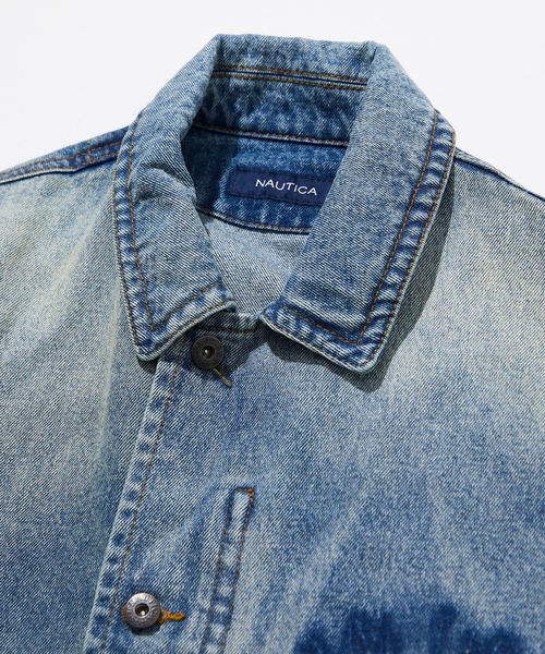 ♯441 NAUTICA ノーティカ デニムジャケット メンズＬ　ブルー セール】NAUTICA/ノーティカ Denim Blouson/デニム ブルゾン