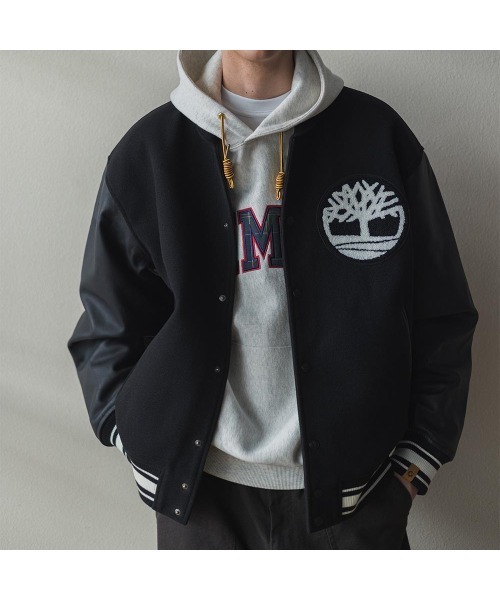 ジャケット・アウター Timberland 00s Varsity Jacket M. Timberland（ティンバーランド） スタジャン 「TOKYO DESIGN