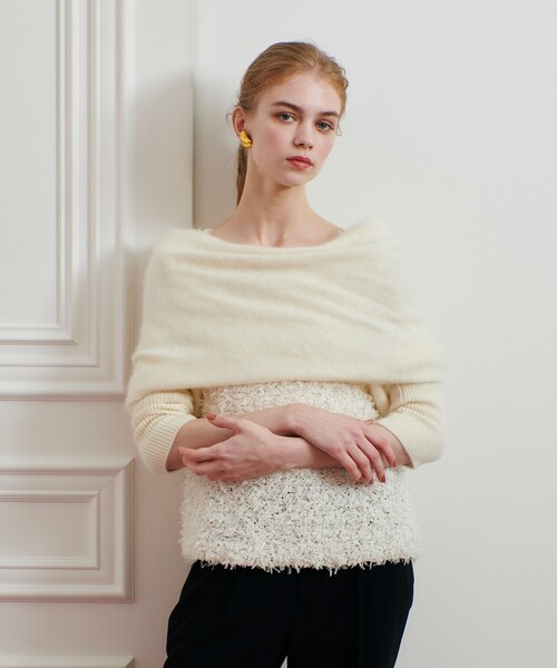 LOULOU WILLOUGHBY カシミヤ100％ 大判マフラー未使用 LOULOU WILLOUGHBY（ルルウィルビー） マフラー ストール 「LOULOU