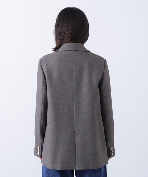NATURALBEAUTYBASIC ダブルブレストボクシーテーラードジャケット NATURAL BEAUTY BASIC ジャケット テーラードジャケット ダブル
