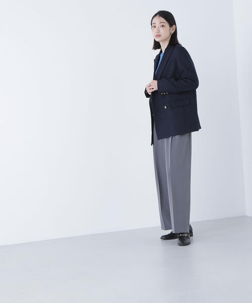 NATURALBEAUTYBASIC ダブルブレストボクシーテーラードジャケット NATURAL BEAUTY BASIC ジャケット テーラードジャケット ダブル