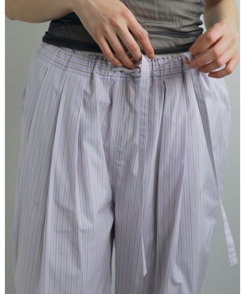 anuke パンツ Stripe Rough Pants レディース : ZOZOTOWN Yahoo