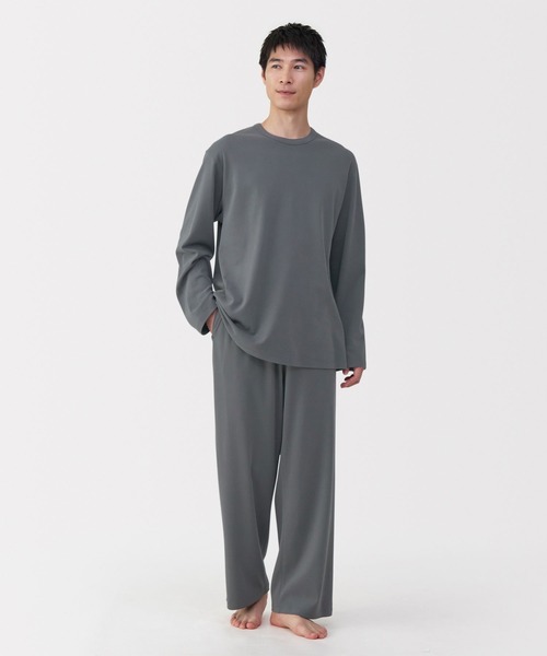 無印良品(MUJI) パジャマ 紳士 スムース編み 長袖ルームウェアセット 無印良品(MUJI) パジャマ 紳士 スムース編み 長袖ルームウェアセット