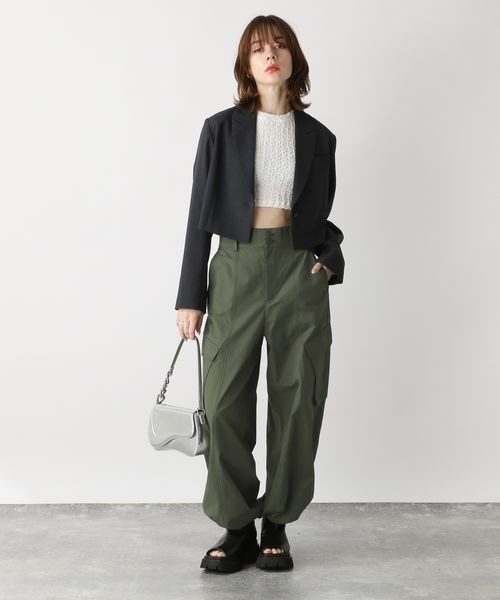 「JEANASIS」 カーゴパンツ MEDIUM ブラック レディース