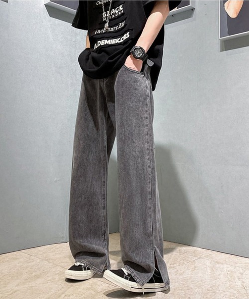 「MGV」 加工デニムパンツ LARGE ブラック メンズ