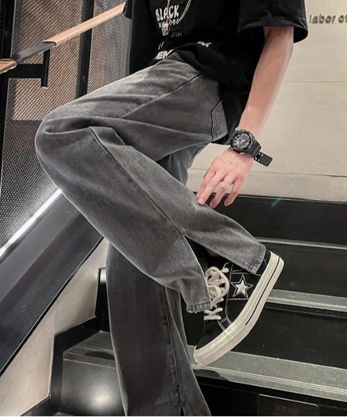 「MGV」 加工デニムパンツ LARGE ブラック メンズ