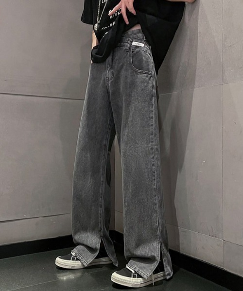 「MGV」 加工デニムパンツ LARGE ブラック メンズ