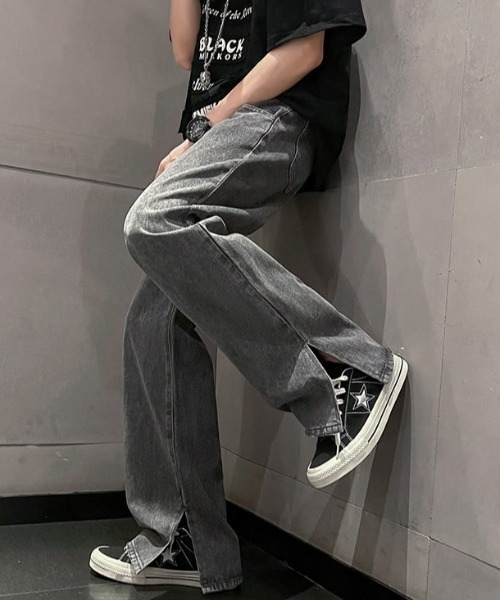 「MGV」 加工デニムパンツ LARGE ブラック メンズ