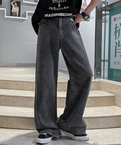 「MGV」 加工デニムパンツ LARGE ブラック メンズ
