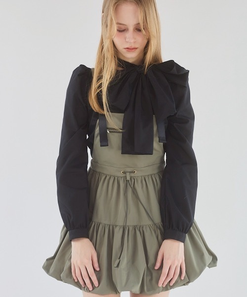 lilLilly（リルリリー） ワンピース ナイロンバルーンワンピース