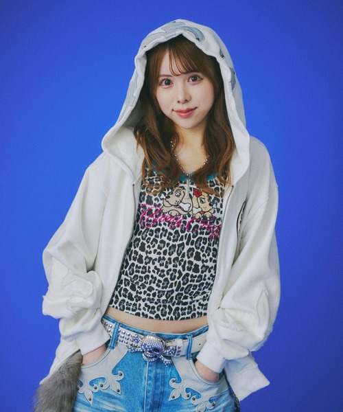 GALFY（ガルフィー） パーカー 百合の紋紋スウェットジップパーカー