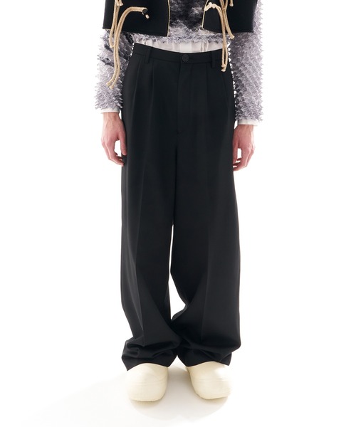 Masu スラックス MASU スラックス 「MASU」TUCKED WIDE TROUSERS メンズ