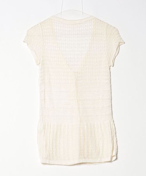 「KRISTINA TI」 ニットカーディガン 40 ベージュ レディース_画像2