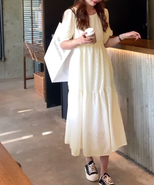 [PRIVATE BEACH] короткий рукав One-piece L "теплый" белый женский 