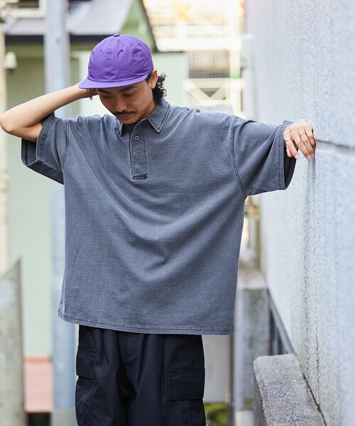 「FREAK'S STORE」 半袖ポロシャツ MEDIUM ブラック メンズ_画像2