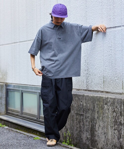 「FREAK'S STORE」 半袖ポロシャツ MEDIUM ブラック メンズ_画像5