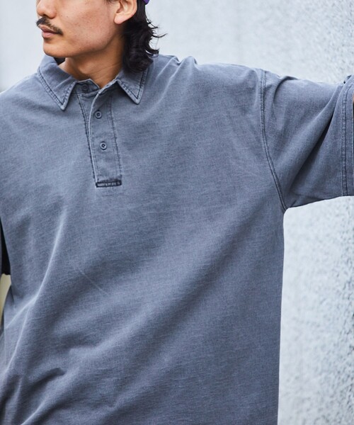 「FREAK'S STORE」 半袖ポロシャツ MEDIUM ブラック メンズ_画像7