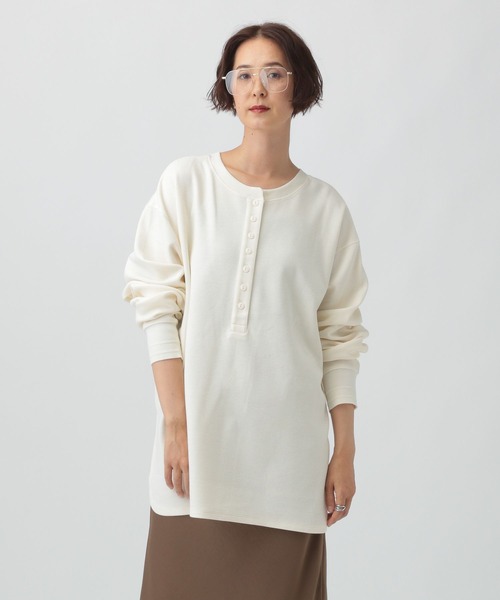 LEPSIM（レプシィム） tシャツ 2WAYヘンリーネックチュニック 580595