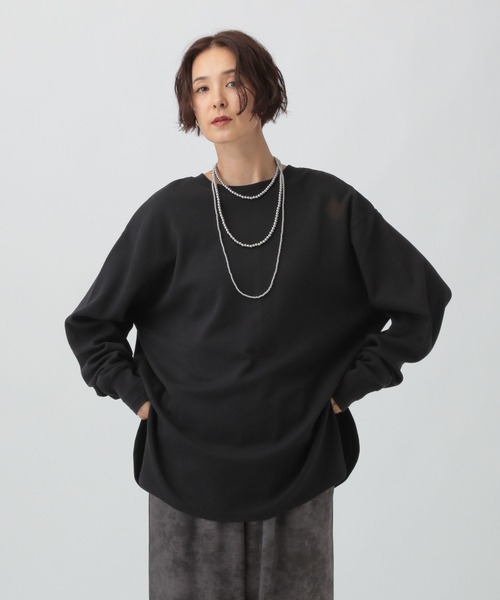 LEPSIM（レプシィム） tシャツ 2WAYヘンリーネックチュニック 580595