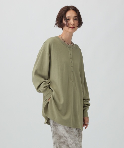 LEPSIM（レプシィム） ヘンリーネック tシャツ 2WAYヘンリーネック