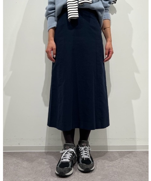 スカート 「4サイズ展開」ライトモールスキンＡラインスカートの画像