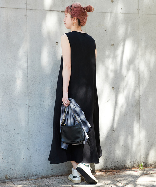 「B.C STOCK」 「Simplicite」ノースリーブワンピース MEDIUM ブラウン レディース_画像5