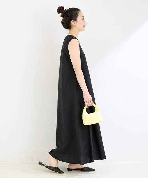 「B.C STOCK」 「Simplicite」ノースリーブワンピース MEDIUM ブラウン レディース_画像8