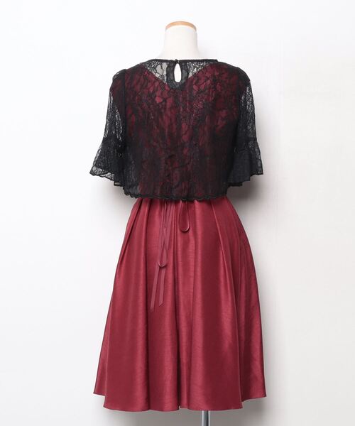 「AIMER」 レースコンビワンピース 9 レッド レディース_画像2
