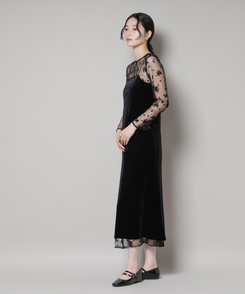 kaene フロッキーベロア2wayドレス kaene公式オンラインストア フロッキーベロア2wayドレス / 100981 結婚