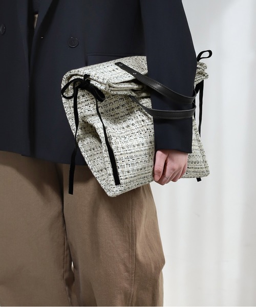 ANEMONE（アネモネ） トートバッグ サイドリボンツイードトートバッグ