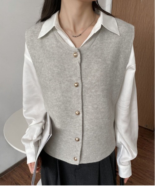 MAISON DE THERESE（メゾン ド テレーズ） ベスト ジレ ノースリーブ