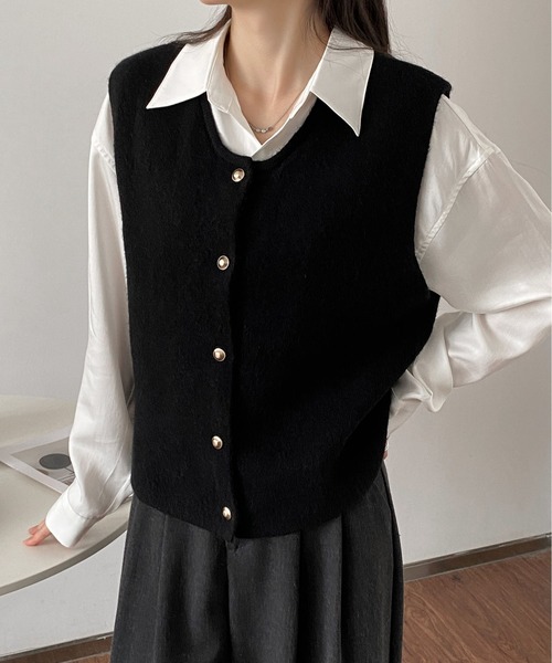 MAISON DE THERESE（メゾン ド テレーズ） ベスト ジレ ノースリーブ
