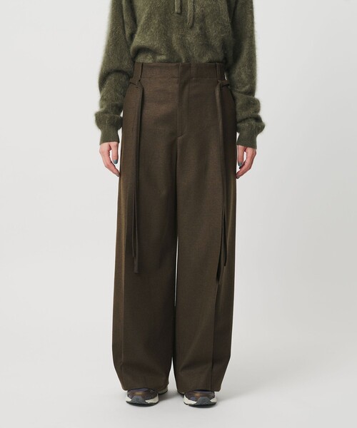 BEAUTY＆YOUTH UNITED ARROWS パンツ 毛ブレンド ハイウエスト タック