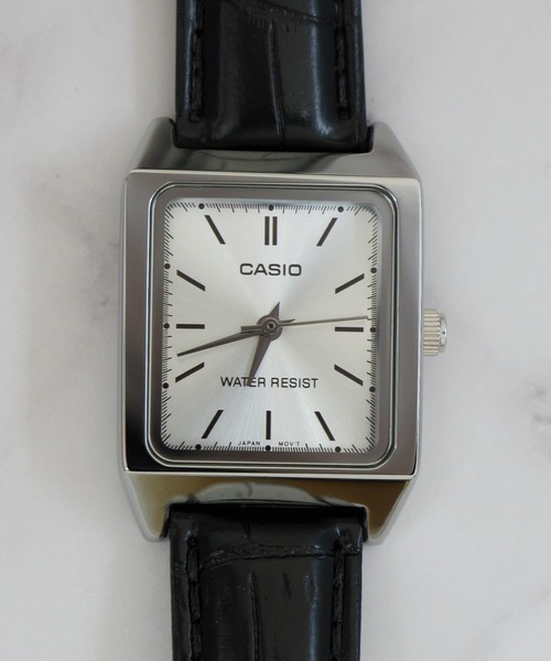 チープカシオ 腕時計 「RES」「CASIO」クラシック スクエア レザー レディース メンズの画像