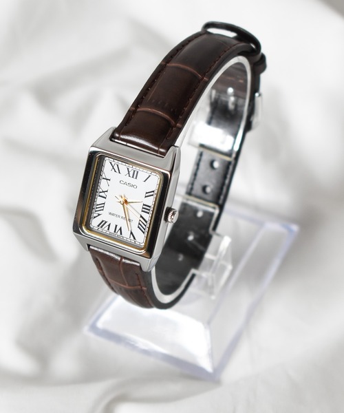 チープカシオ 腕時計 「RES」「CASIO」クラシック スクエア レザー レディース メンズの画像