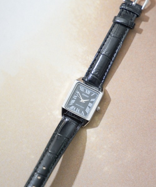 チープカシオ 腕時計 「RES」「CASIO」クラシック スクエア レザー レディース メンズの画像