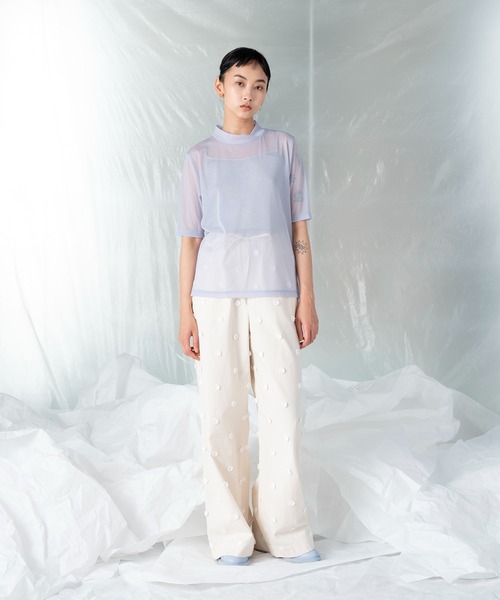 「mintdesigns」 半袖カットソー 2 ブルー レディース_画像5