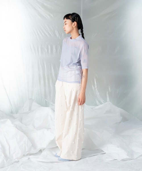 「mintdesigns」 半袖カットソー 2 ブルー レディース_画像8