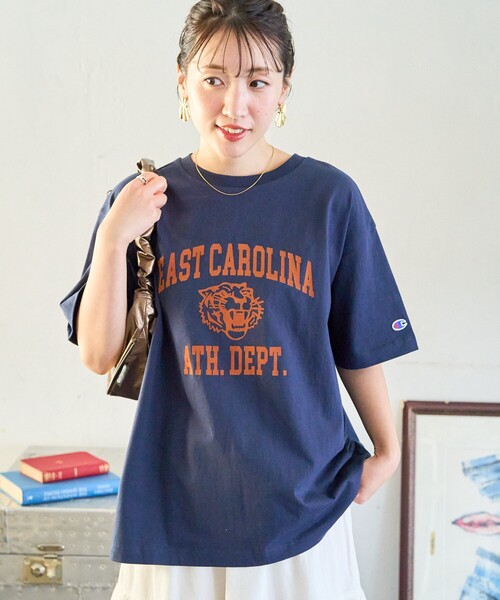 「FREAK'S STORE」 半袖Tシャツ フリ- オフホワイト レディース_画像3
