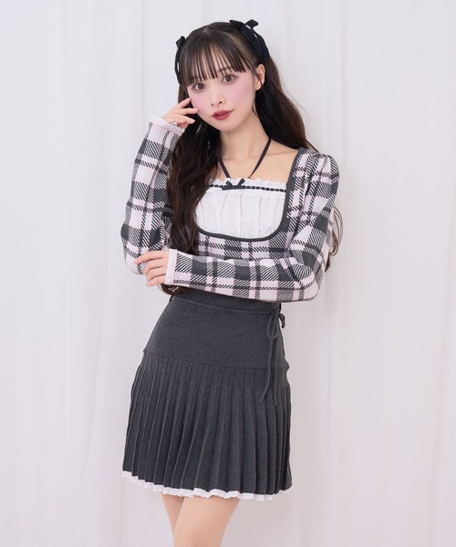 Honey Cinnamon（ハニーシナモン） ワンピース チェックジャガード