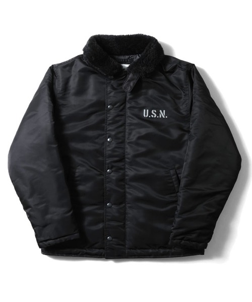 HOUSTON / ジャケット/M/ナイロン/BLK/51086 HOUSTON（ヒューストン） ミリタリージャケット モッズコート ナイロン