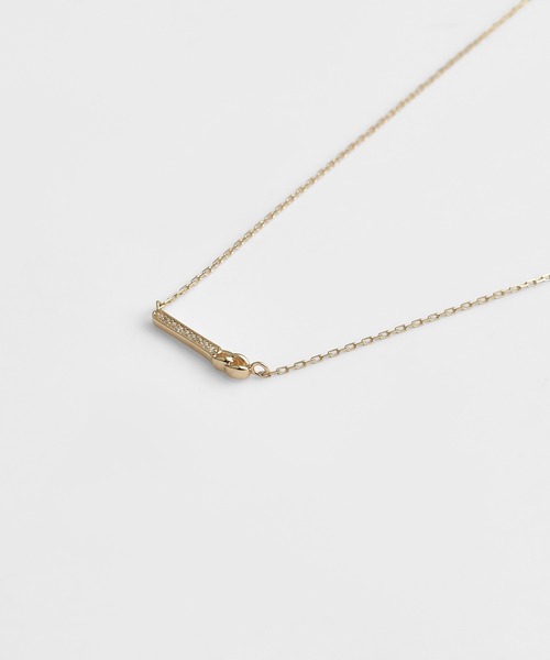 agete（アガット） ネックレス K10ダイヤモンドネックレス（0.01ct