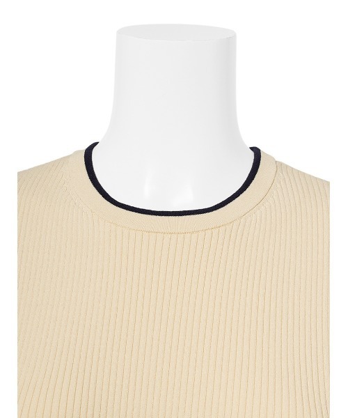 「Mila Owen」 半袖ニット 1 ブルー レディース_画像2