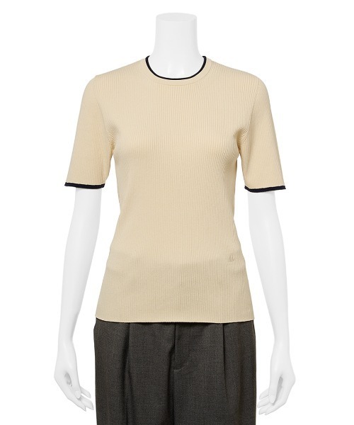 「Mila Owen」 半袖ニット 1 ブルー レディース_画像7