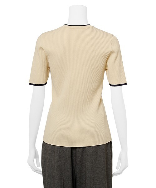 「Mila Owen」 半袖ニット 1 ブルー レディース_画像8