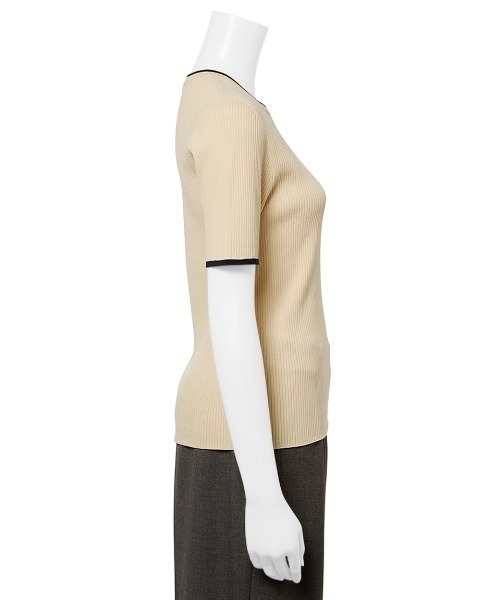 「Mila Owen」 半袖ニット 1 ブルー レディース_画像9