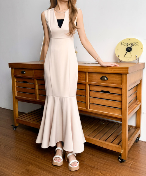 「emi+」 ノースリーブワンピース L ブラック レディース_画像5