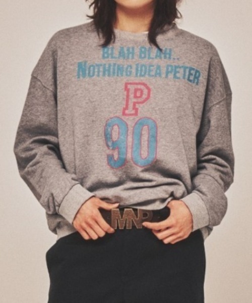 トレーナー スウェット BLAH BLAH SWEATSHIRT / ナンバリングロゴスウェットシャツ レディース メンズ