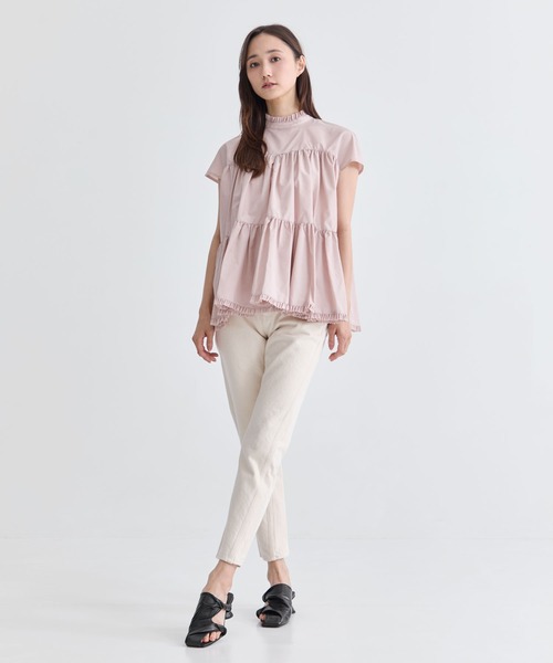 「TSURU by Mariko Oikawa」 ノースリーブブラウス FREE ピンク レディース_画像5